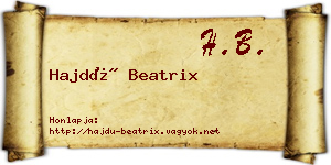 Hajdú Beatrix névjegykártya
