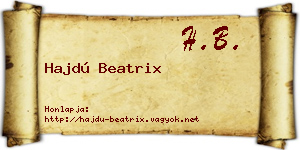 Hajdú Beatrix névjegykártya